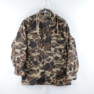 Vintage 80s Hooded Camouflage Hunting Jacket